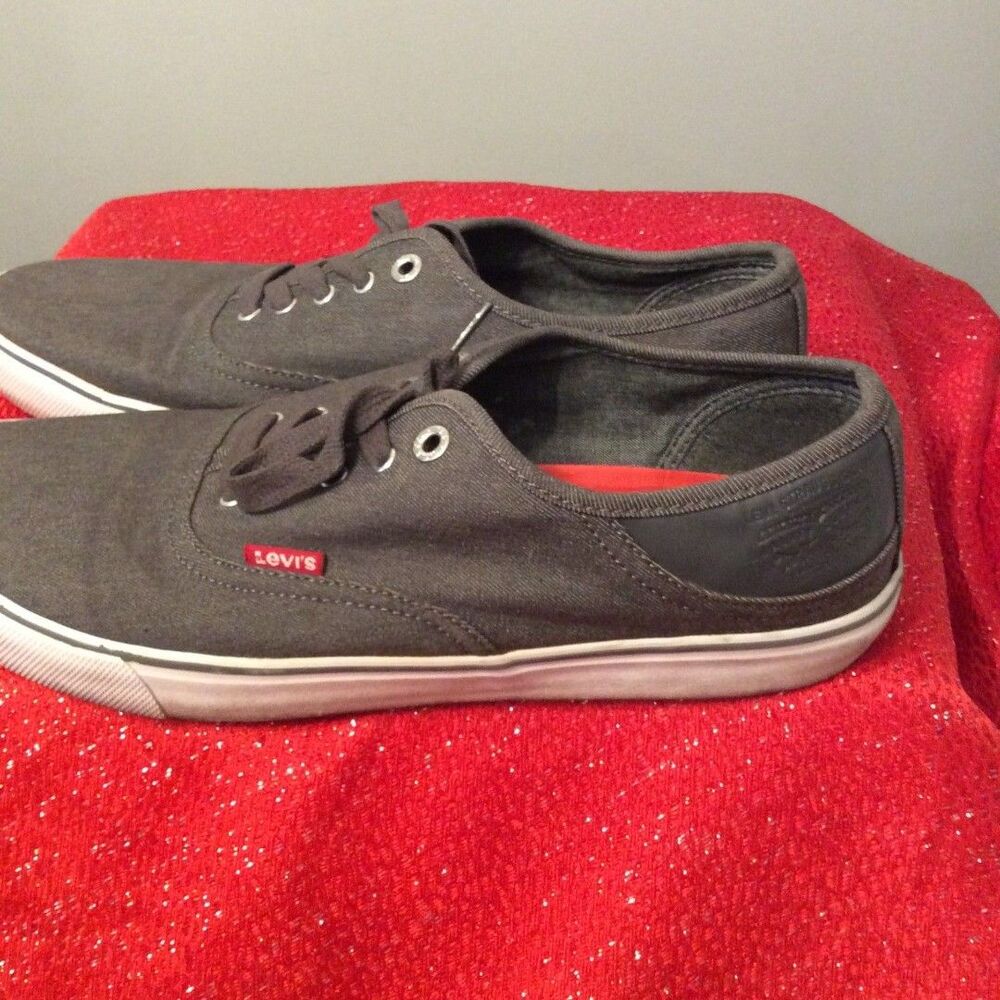 Levi's Shoes Sneakers Tie Athletic Canvas Size 11 Gray